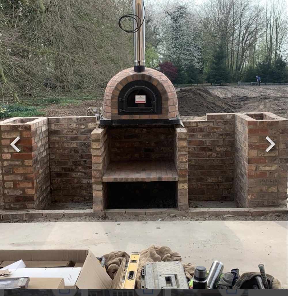 Brick built outdoor pizza oven and BBQ Wigginton York — RW Builders
